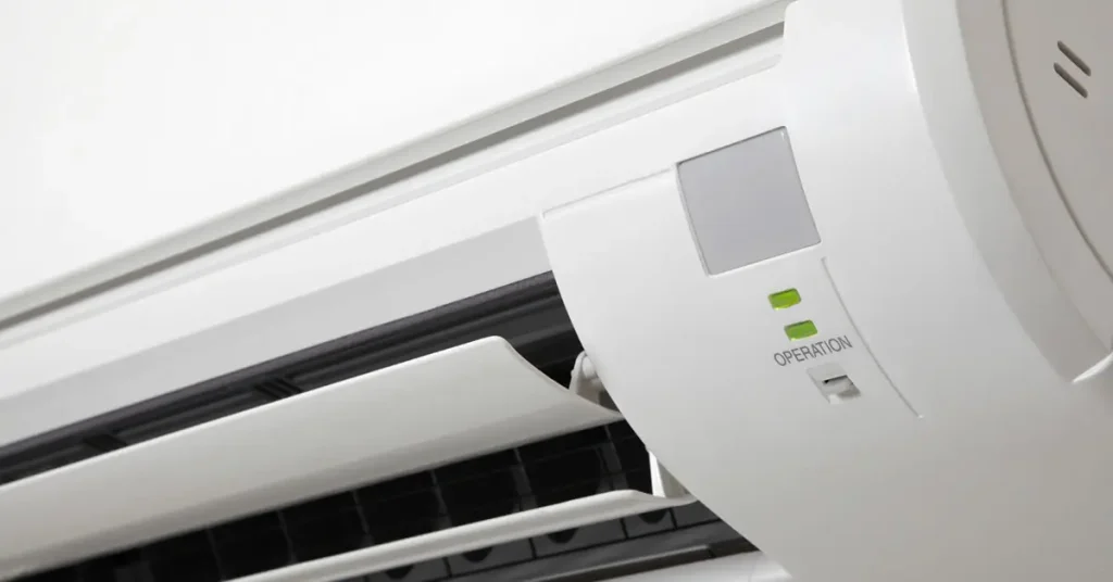 mitsubishi air conditioner blinking green light